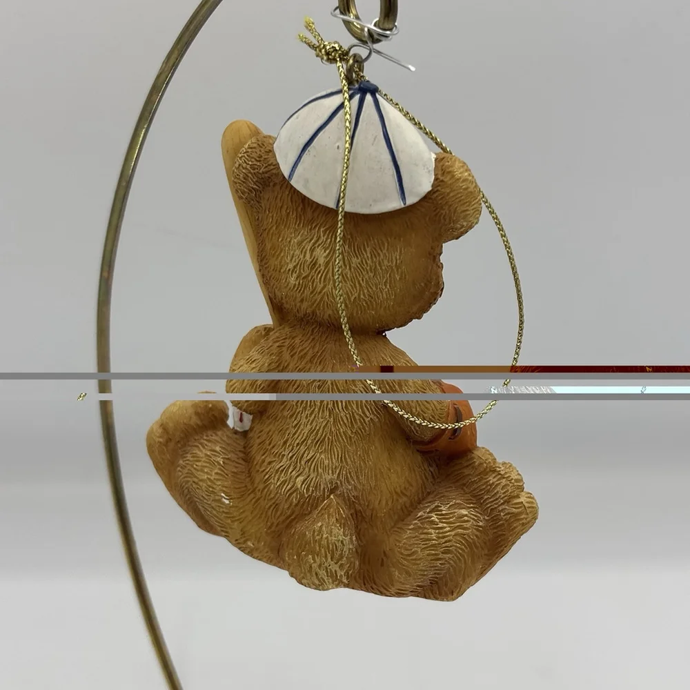 NY Yankees MLB Christmas Ornament Lot 5 Glass Santa Bear Jersey Baseball Decor